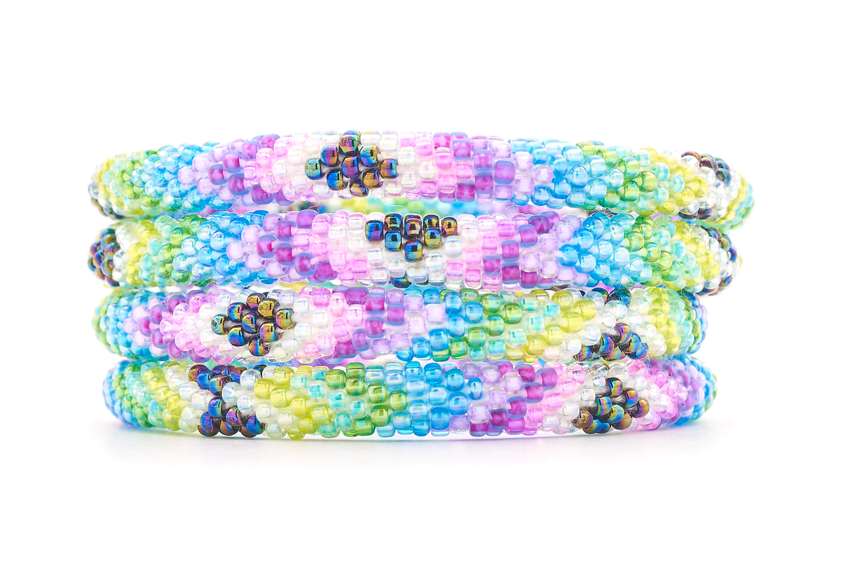 Sashka Co. Extended 8" Bracelet Blue / Green / Purple / Clear / Iridescent Mystic Aura Bracelet - Extended 8"
