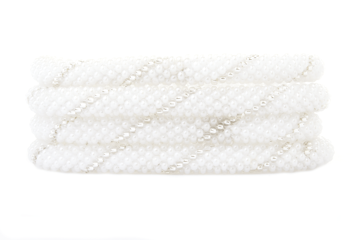 Sashka Co. Extended 8" Bracelet White/Clear Tranquility Bracelet - Extended 8"